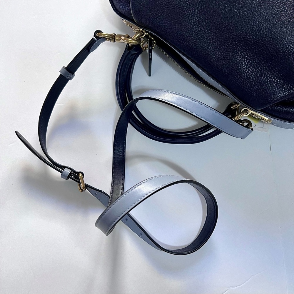 NWT Coach Lane Hues of Blues Colorblock Satchel MSRP$395 SOLD OUT ONLINE - Picture 14 of 16